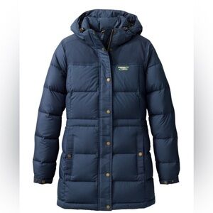 L.L. Bean women's Mountain Classic Down Parka Puffer Jacket navy blue sz XS